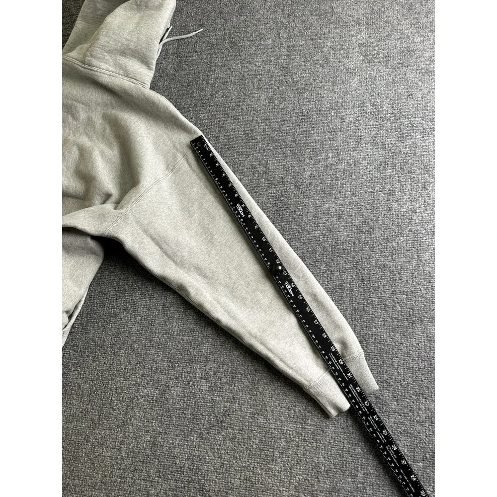 Mens Nike Mini Swoosh Pullover Fleece Hoodie Gray Made in Pakistan, Size L